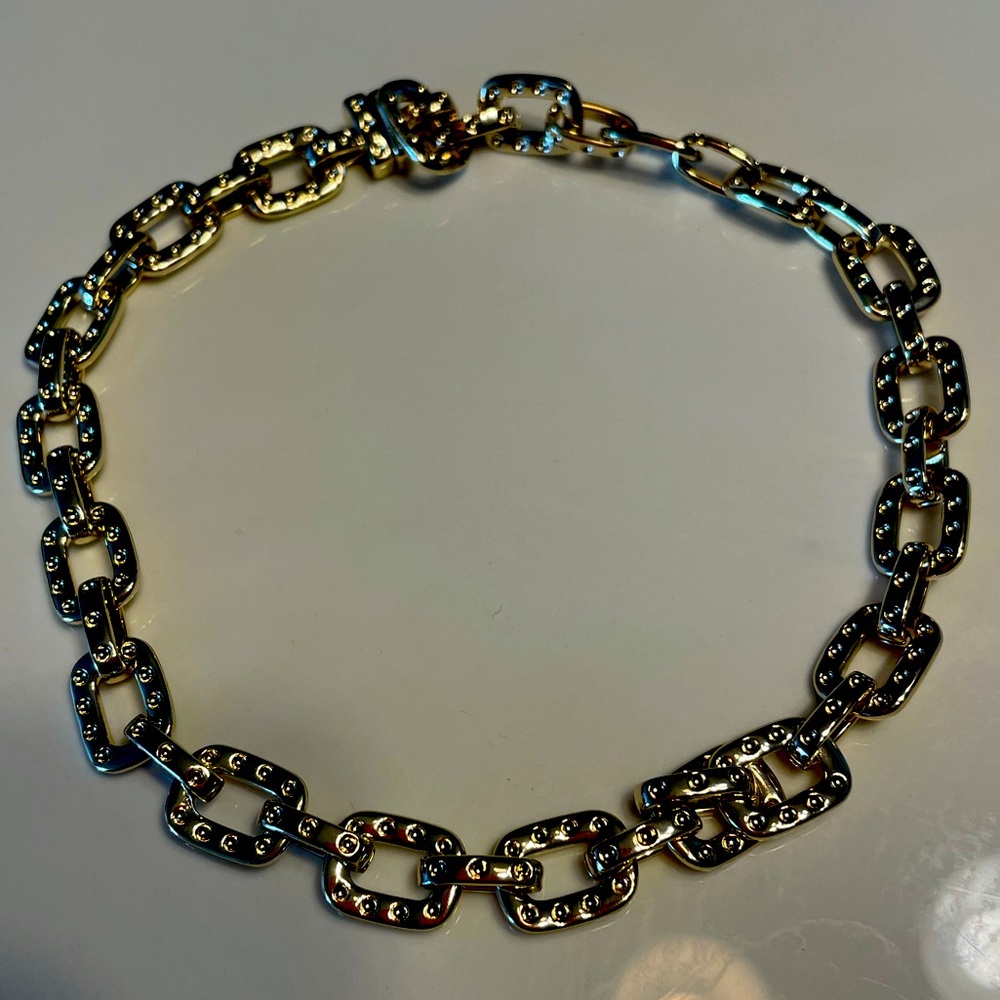 Gold Hammered Necklace